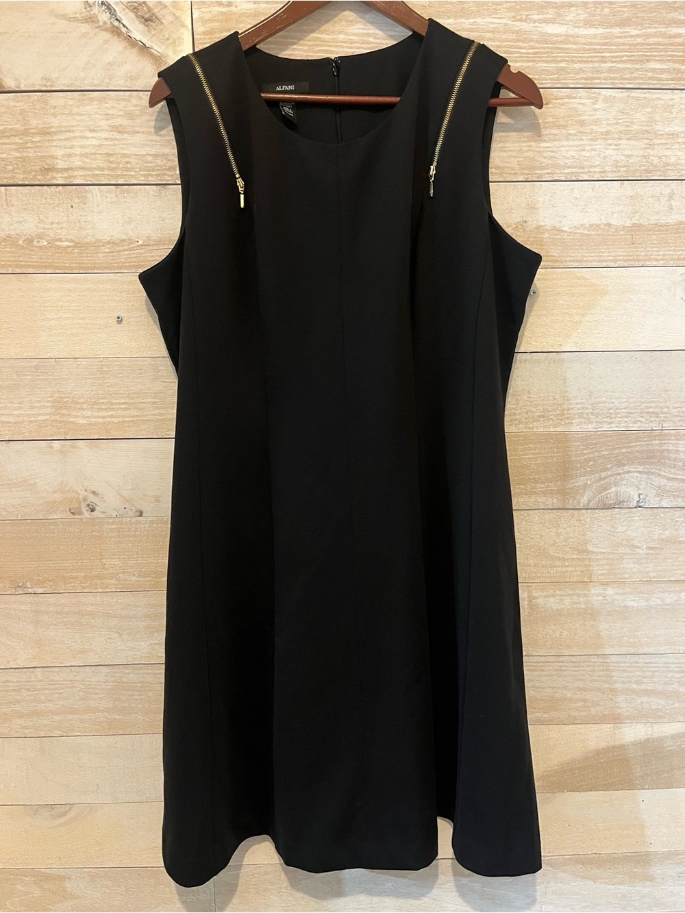 Alfani Little Black Dress with Gold Zipper